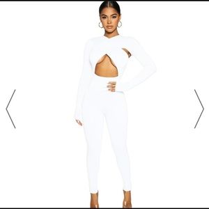 Naked wardrobe “the NW cross boss jumpsuit” NWT